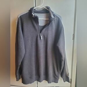 Men's Gray 3/4 Zip Sweatshirt By North Hudson